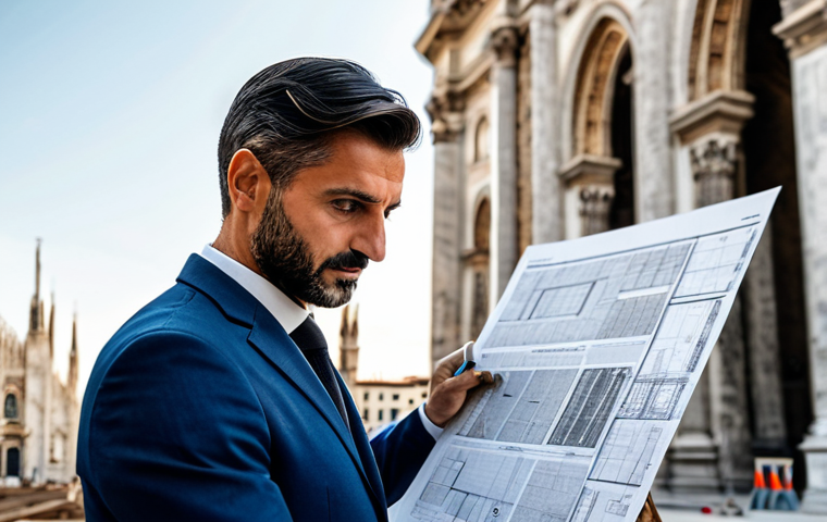 제한된 자원에서 데이터베이스 성능 극대화하기 - ** "A professional architect, fully clothed in a stylish Italian suit, reviewing blueprints on a con...